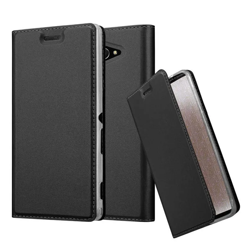 Cadorabo Hülle kompatibel mit Sony Xperia M2 / M2 AQUA Schutzhülle mit Magnetverschluss, Standfunktion und Kartenfach