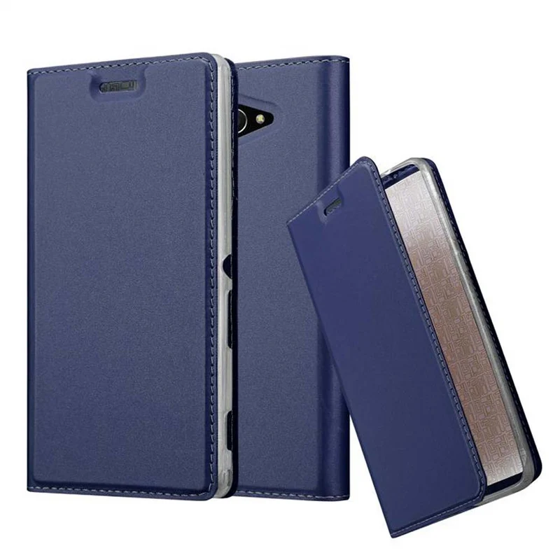 Cadorabo Hülle kompatibel mit Sony Xperia M2 / M2 AQUA Schutzhülle mit Magnetverschluss, Standfunktion und Kartenfach