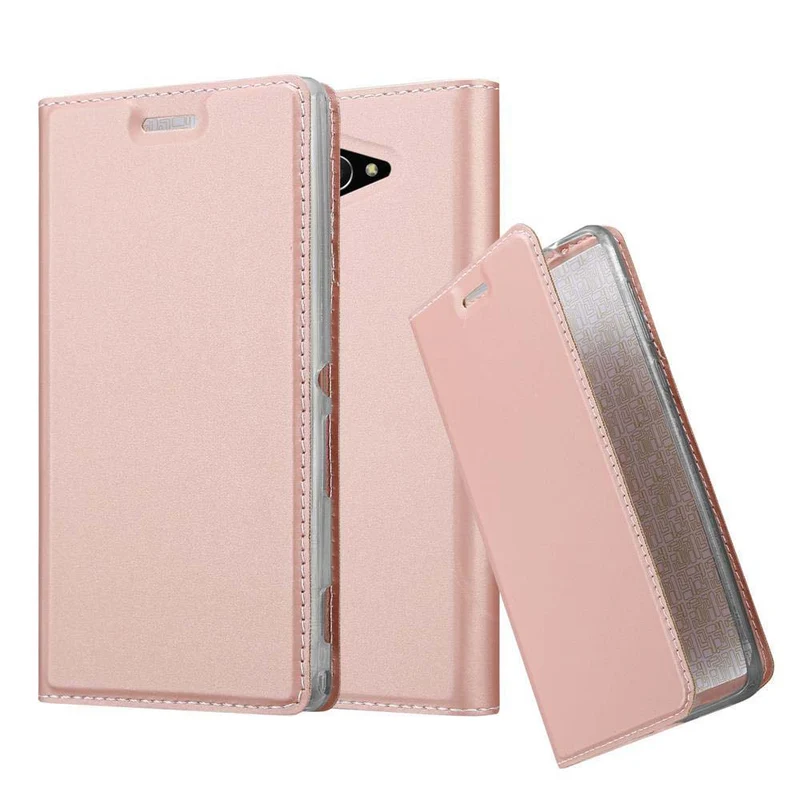 Cadorabo Hülle kompatibel mit Sony Xperia M2 / M2 AQUA Schutzhülle mit Magnetverschluss, Standfunktion und Kartenfach