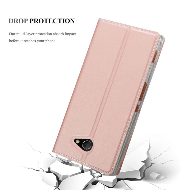 Cadorabo Hülle kompatibel mit Sony Xperia M2 / M2 AQUA Schutzhülle mit Magnetverschluss, Standfunktion und Kartenfach