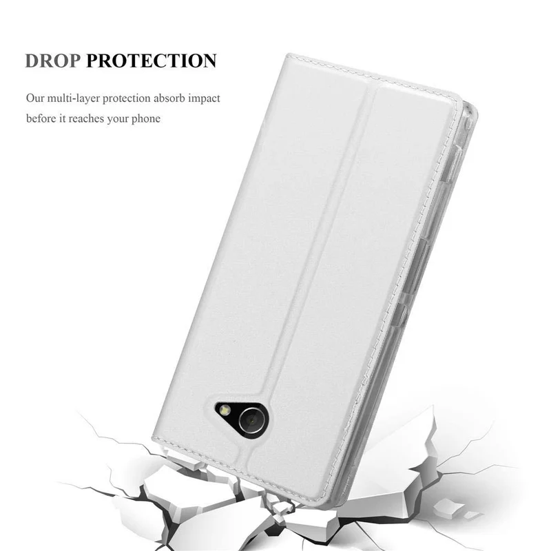Cadorabo Hülle kompatibel mit Sony Xperia M2 / M2 AQUA Schutzhülle mit Magnetverschluss, Standfunktion und Kartenfach