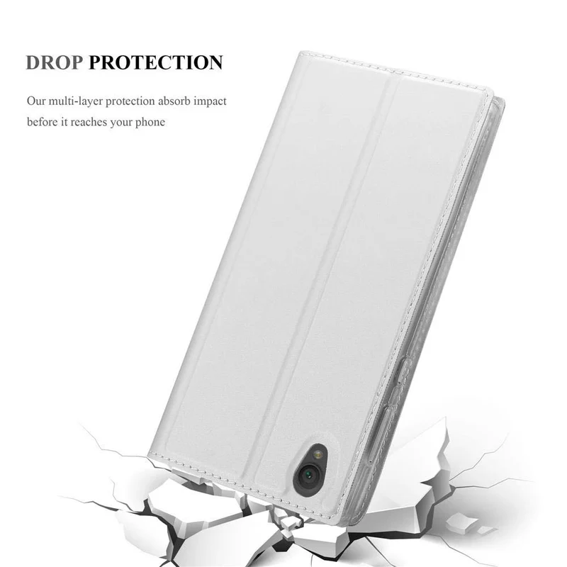 Cadorabo Hülle kompatibel mit Sony Xperia L1 Schutzhülle mit Magnetverschluss, Standfunktion und Kartenfach