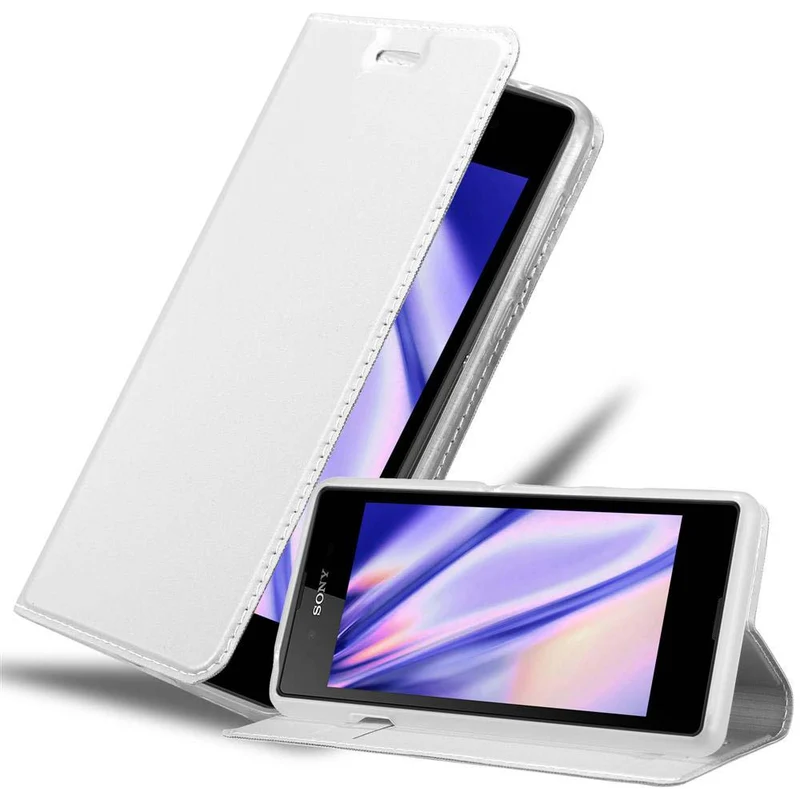 Cadorabo Hülle kompatibel mit Sony Xperia E3 Schutzhülle mit Magnetverschluss, Standfunktion und Kartenfach