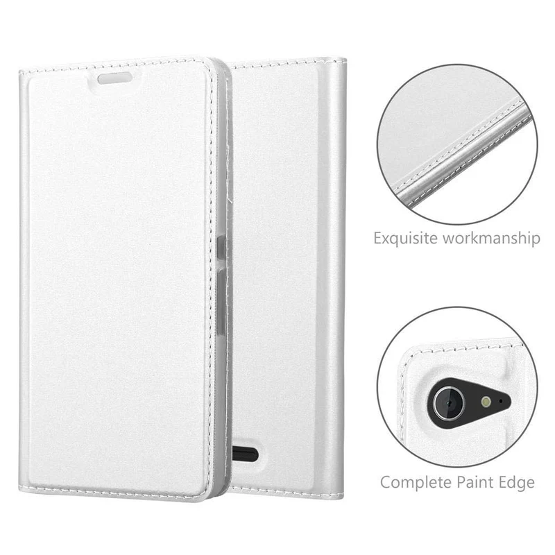 Cadorabo Hülle kompatibel mit Sony Xperia E3 Schutzhülle mit Magnetverschluss, Standfunktion und Kartenfach