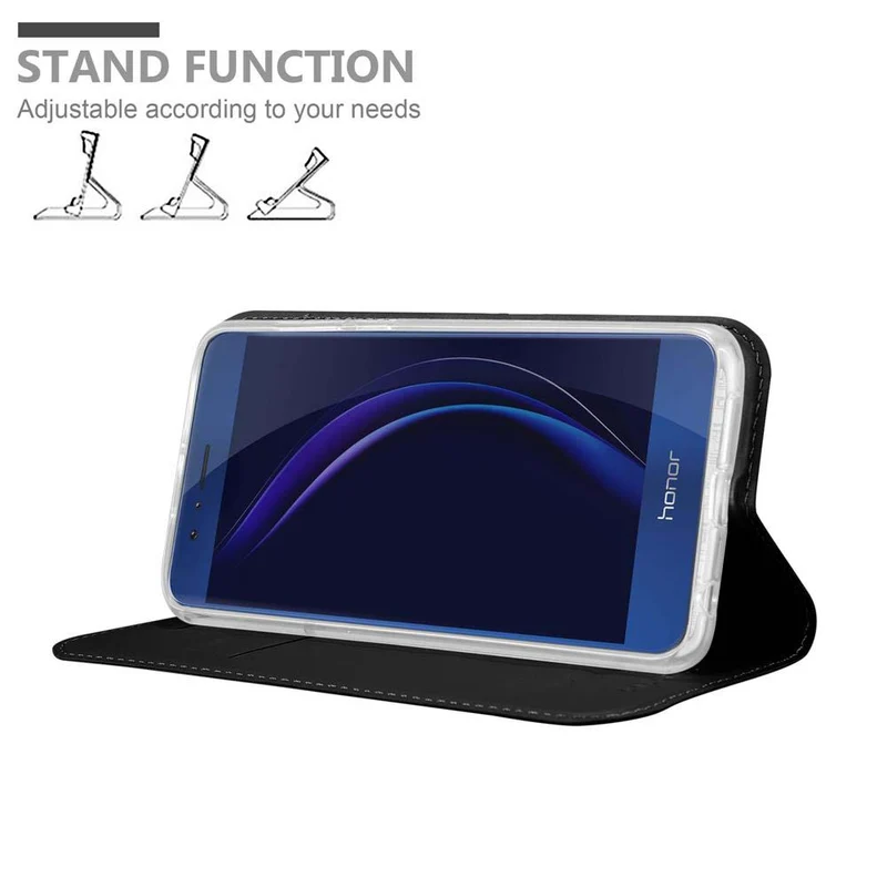 Cadorabo Hülle kompatibel mit Honor 8 / 8 PREMIUM Schutzhülle mit Magnetverschluss, Standfunktion und Kartenfach