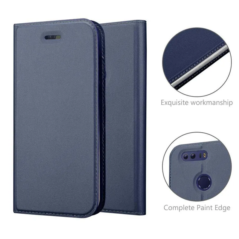 Cadorabo Hülle kompatibel mit Honor 8 / 8 PREMIUM Schutzhülle mit Magnetverschluss, Standfunktion und Kartenfach