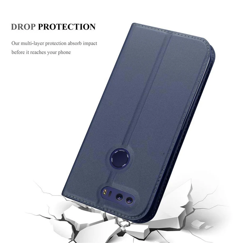 Cadorabo Hülle kompatibel mit Honor 8 / 8 PREMIUM Schutzhülle mit Magnetverschluss, Standfunktion und Kartenfach