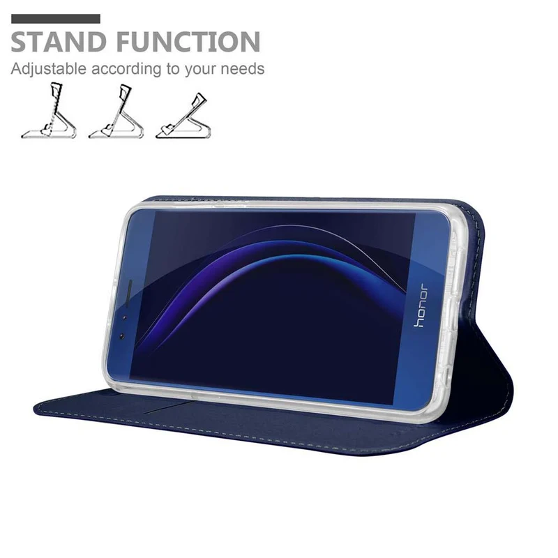 Cadorabo Hülle kompatibel mit Honor 8 / 8 PREMIUM Schutzhülle mit Magnetverschluss, Standfunktion und Kartenfach
