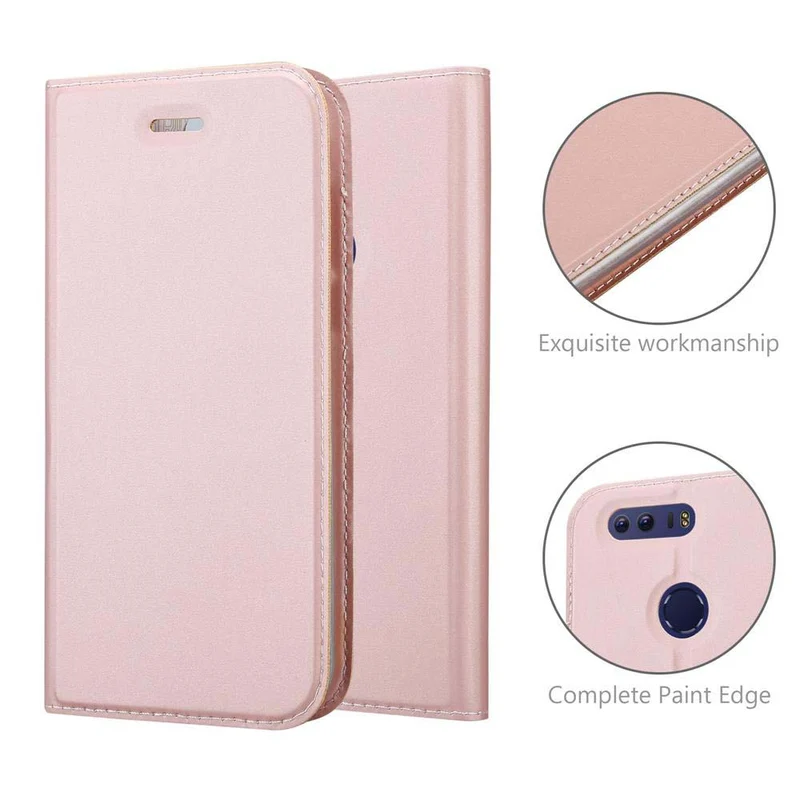 Cadorabo Hülle kompatibel mit Honor 8 / 8 PREMIUM Schutzhülle mit Magnetverschluss, Standfunktion und Kartenfach