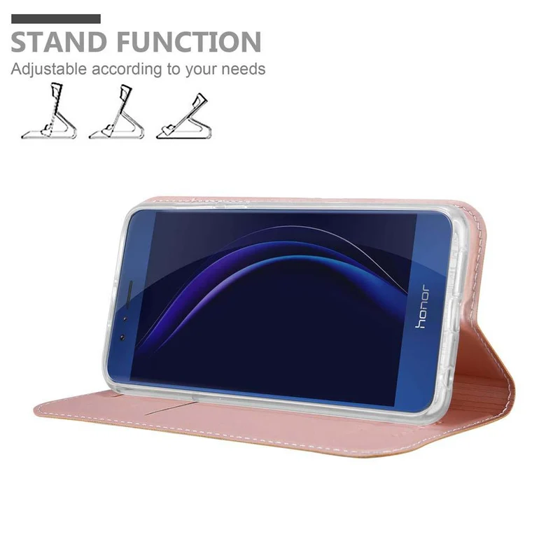 Cadorabo Hülle kompatibel mit Honor 8 / 8 PREMIUM Schutzhülle mit Magnetverschluss, Standfunktion und Kartenfach