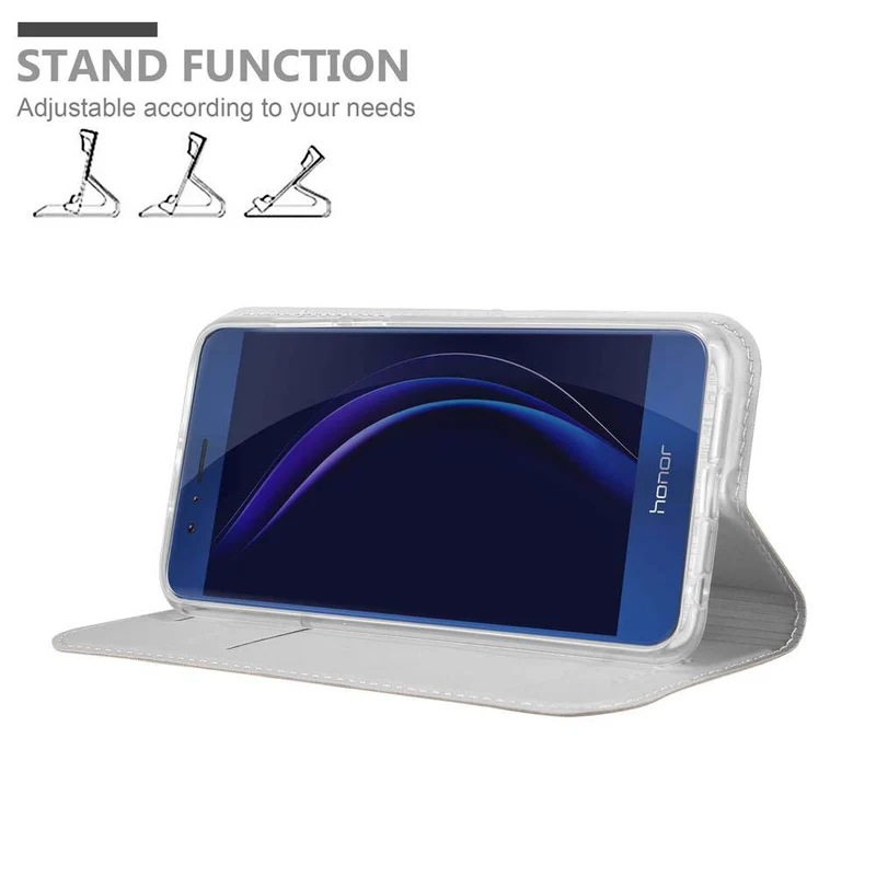 Cadorabo Hülle kompatibel mit Honor 8 / 8 PREMIUM Schutzhülle mit Magnetverschluss, Standfunktion und Kartenfach