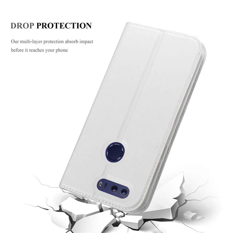 Cadorabo Hülle kompatibel mit Honor 8 / 8 PREMIUM Schutzhülle mit Magnetverschluss, Standfunktion und Kartenfach