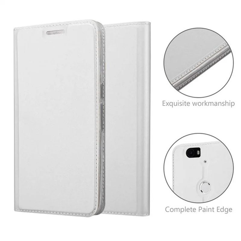 Cadorabo Hülle kompatibel mit Huawei Google NEXUS 6P Schutzhülle mit Magnetverschluss, Standfunktion und Kartenfach