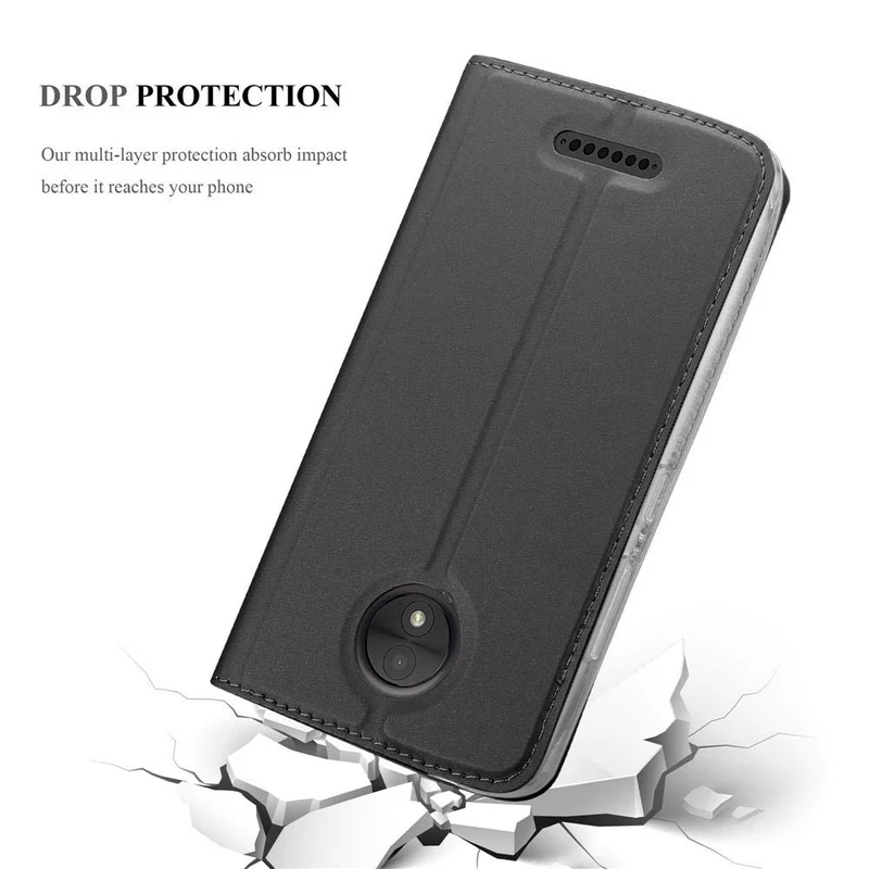 Cadorabo Hülle kompatibel mit Motorola MOTO C Schutzhülle mit Magnetverschluss, Standfunktion und Kartenfach