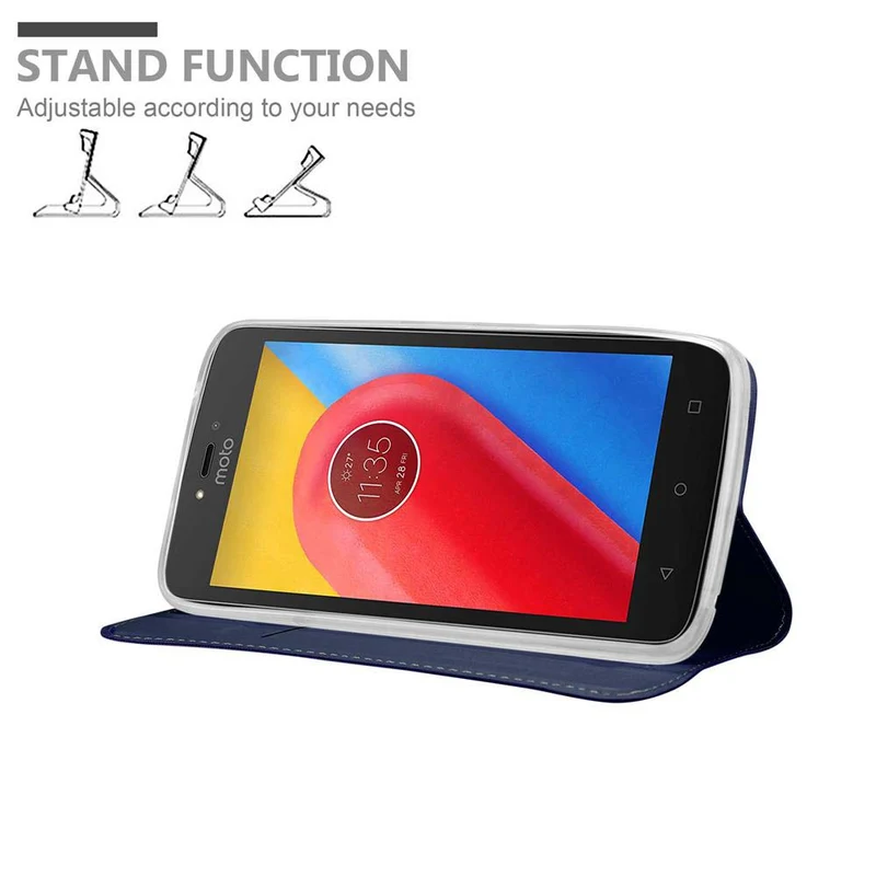 Cadorabo Hülle kompatibel mit Motorola MOTO C Schutzhülle mit Magnetverschluss, Standfunktion und Kartenfach