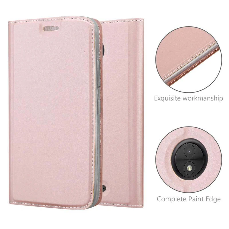 Cadorabo Hülle kompatibel mit Motorola MOTO C Schutzhülle mit Magnetverschluss, Standfunktion und Kartenfach