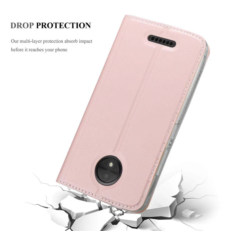 Cadorabo Hülle kompatibel mit Motorola MOTO C Schutzhülle mit Magnetverschluss, Standfunktion und Kartenfach