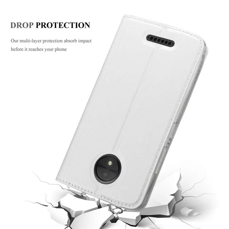 Cadorabo Hülle kompatibel mit Motorola MOTO C Schutzhülle mit Magnetverschluss, Standfunktion und Kartenfach