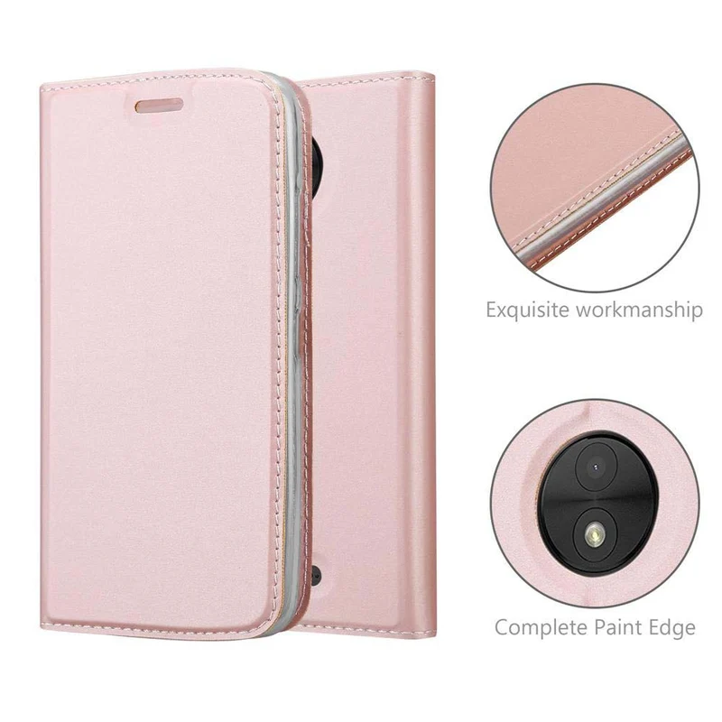 Cadorabo Hülle kompatibel mit Motorola MOTO C PLUS Schutzhülle mit Magnetverschluss, Standfunktion und Kartenfach