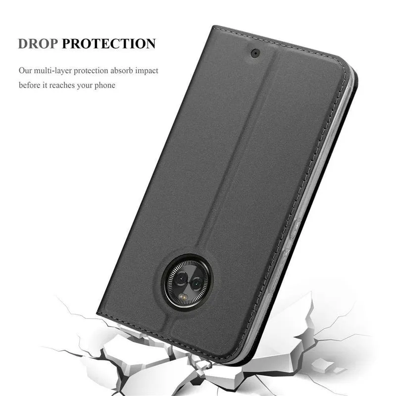 Cadorabo Hülle kompatibel mit Motorola MOTO X4 Schutzhülle mit Magnetverschluss, Standfunktion und Kartenfach