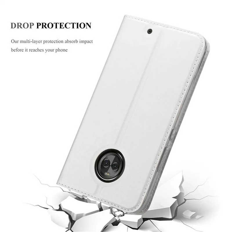 Cadorabo Hülle kompatibel mit Motorola MOTO X4 Schutzhülle mit Magnetverschluss, Standfunktion und Kartenfach