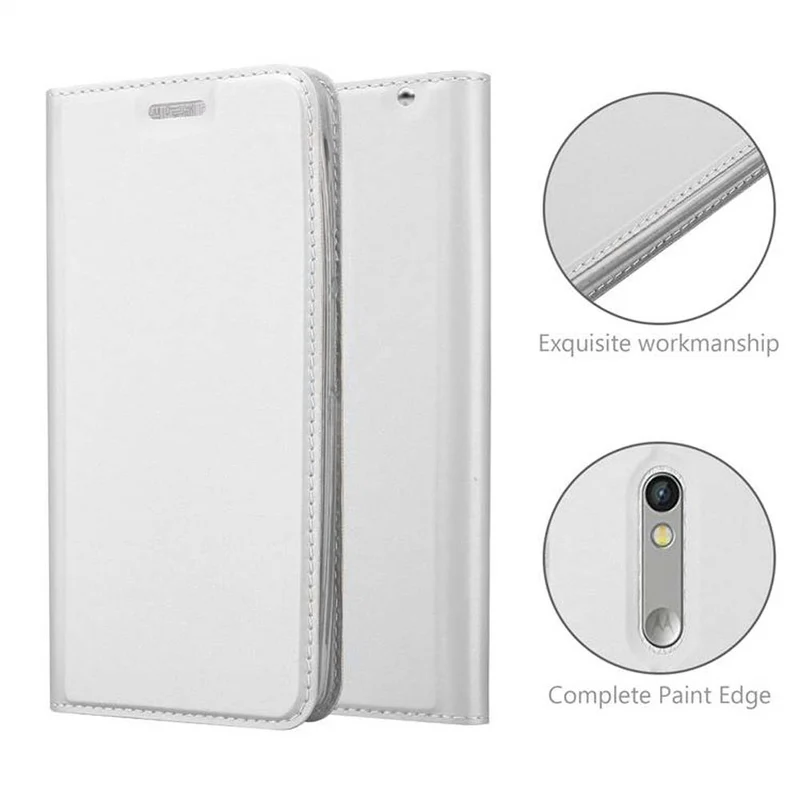 Cadorabo Hülle kompatibel mit Motorola MOTO X PLAY Schutzhülle mit Magnetverschluss, Standfunktion und Kartenfach