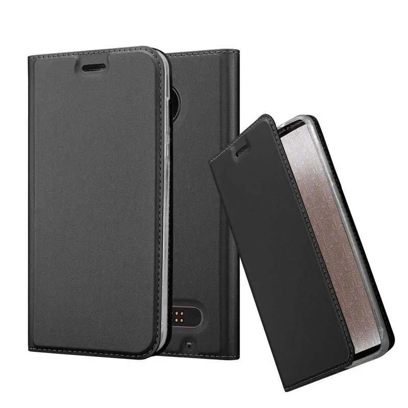 Cadorabo Hülle kompatibel mit Motorola MOTO Z2 PLAY / Z2 FORCE Schutzhülle mit Magnetverschluss, Standfunktion und Kartenfach