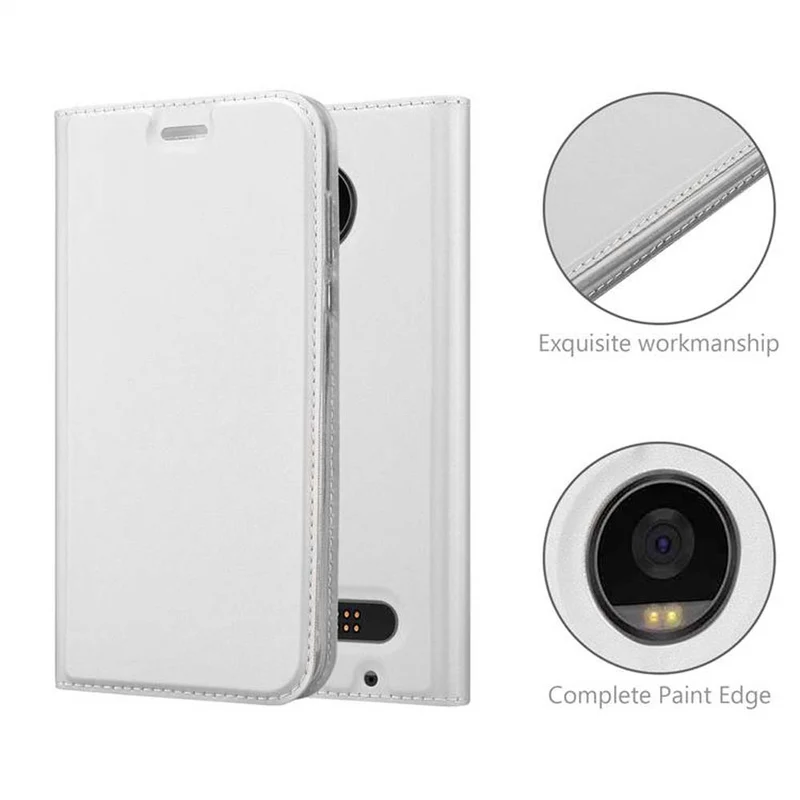Cadorabo Hülle kompatibel mit Motorola MOTO Z2 PLAY / Z2 FORCE Schutzhülle mit Magnetverschluss, Standfunktion und Kartenfach