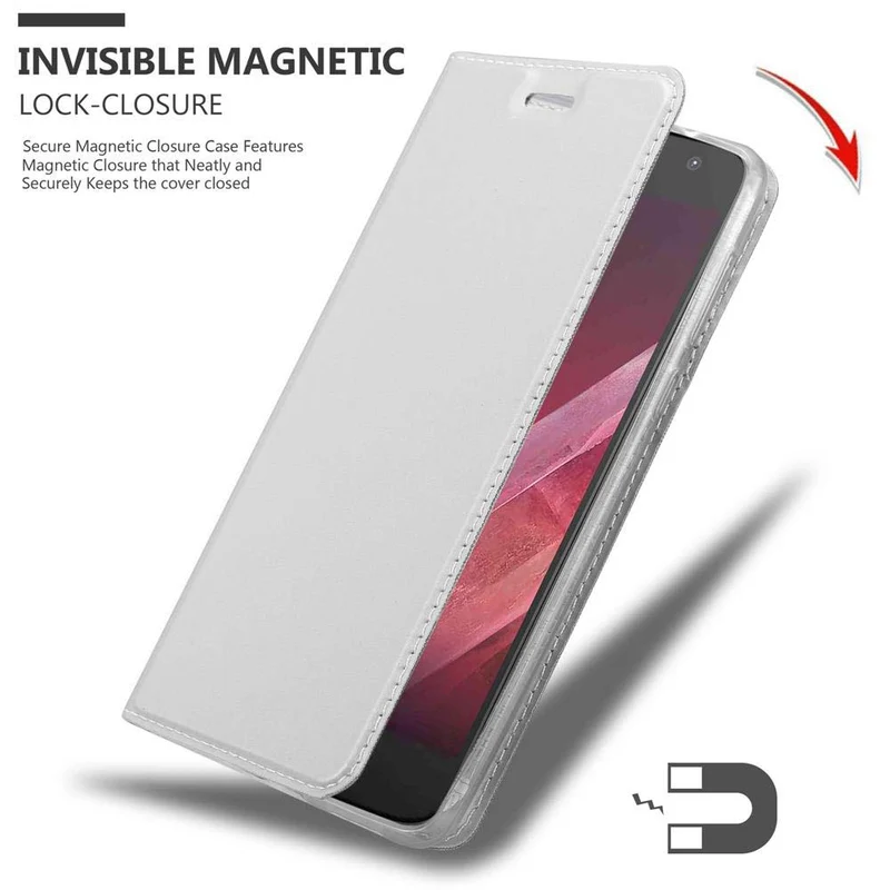 Cadorabo Hülle kompatibel mit Motorola MOTO Z2 PLAY / Z2 FORCE Schutzhülle mit Magnetverschluss, Standfunktion und Kartenfach