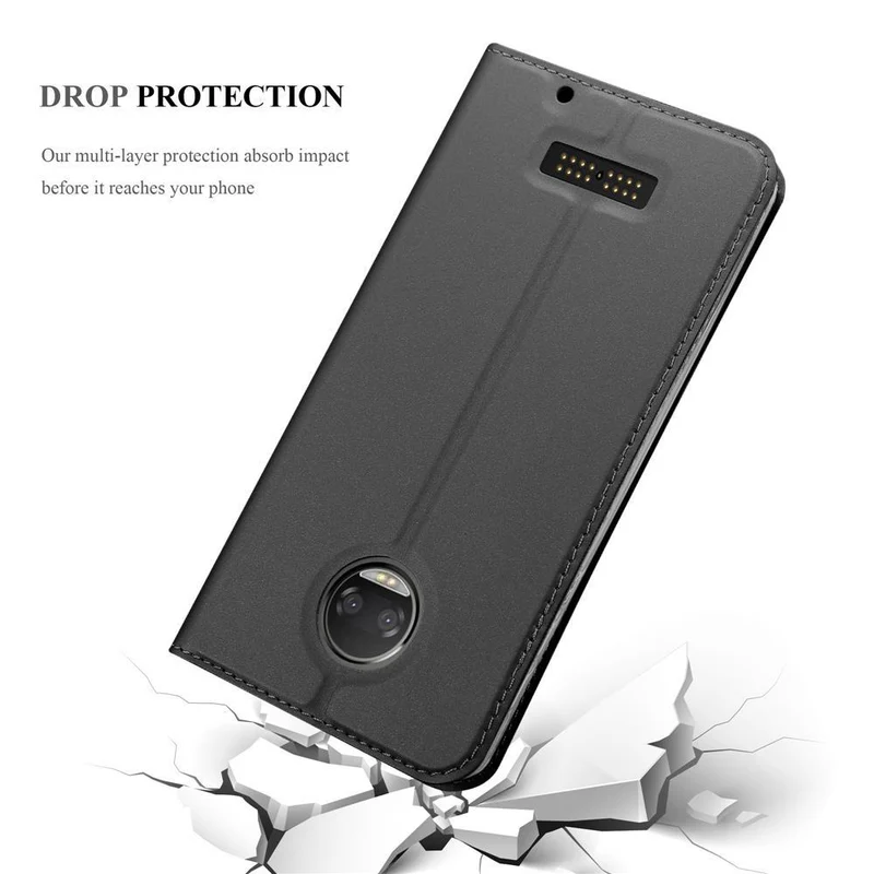 Cadorabo Hülle kompatibel mit Motorola MOTO Z Schutzhülle mit Magnetverschluss, Standfunktion und Kartenfach
