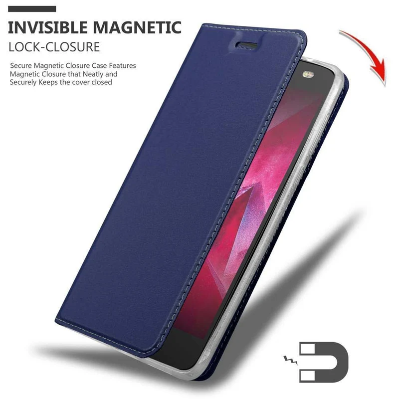 Cadorabo Hülle kompatibel mit Motorola MOTO Z Schutzhülle mit Magnetverschluss, Standfunktion und Kartenfach