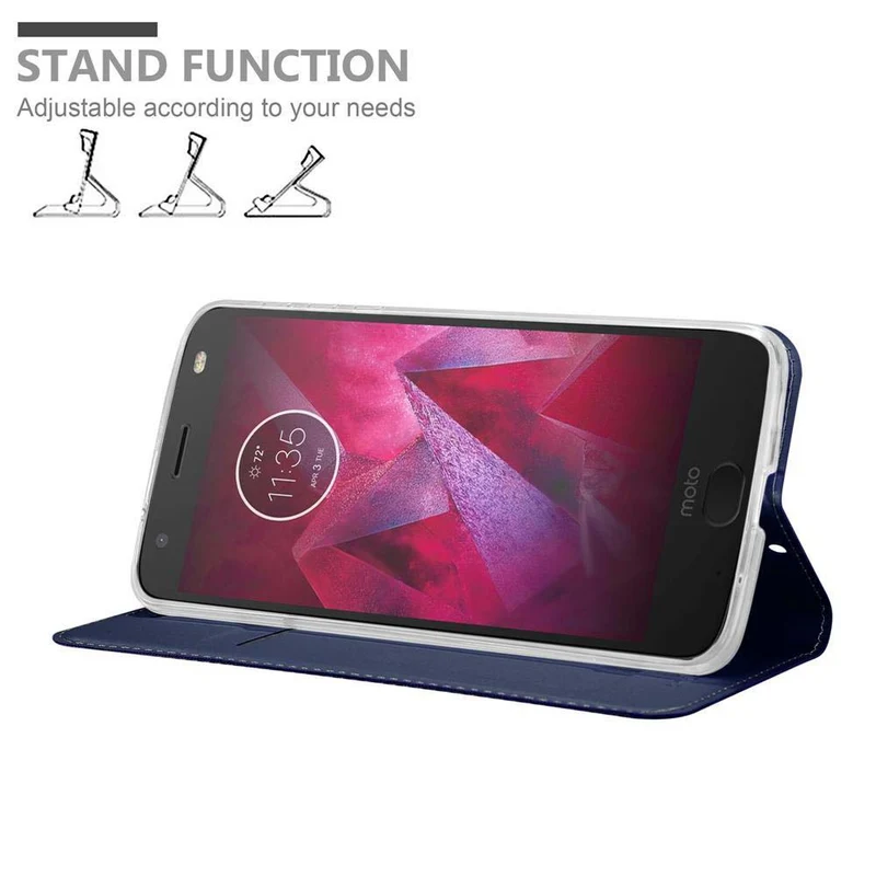 Cadorabo Hülle kompatibel mit Motorola MOTO Z Schutzhülle mit Magnetverschluss, Standfunktion und Kartenfach