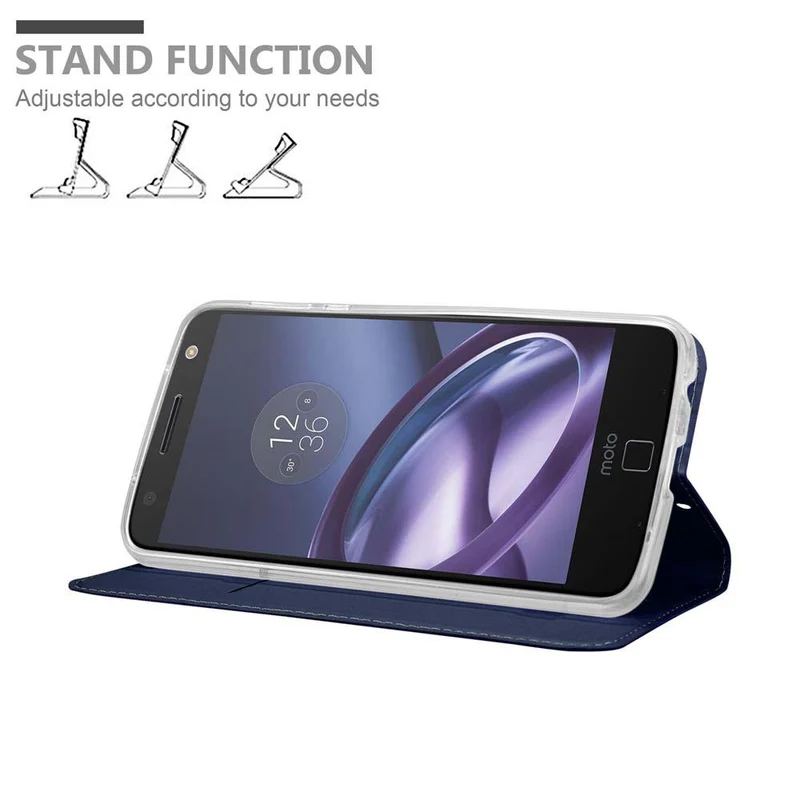 Cadorabo Hülle kompatibel mit Motorola MOTO Z PLAY Schutzhülle mit Magnetverschluss, Standfunktion und Kartenfach