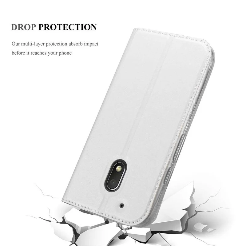 Cadorabo Hülle kompatibel mit Motorola MOTO G4 PLAY Schutzhülle mit Magnetverschluss, Standfunktion und Kartenfach