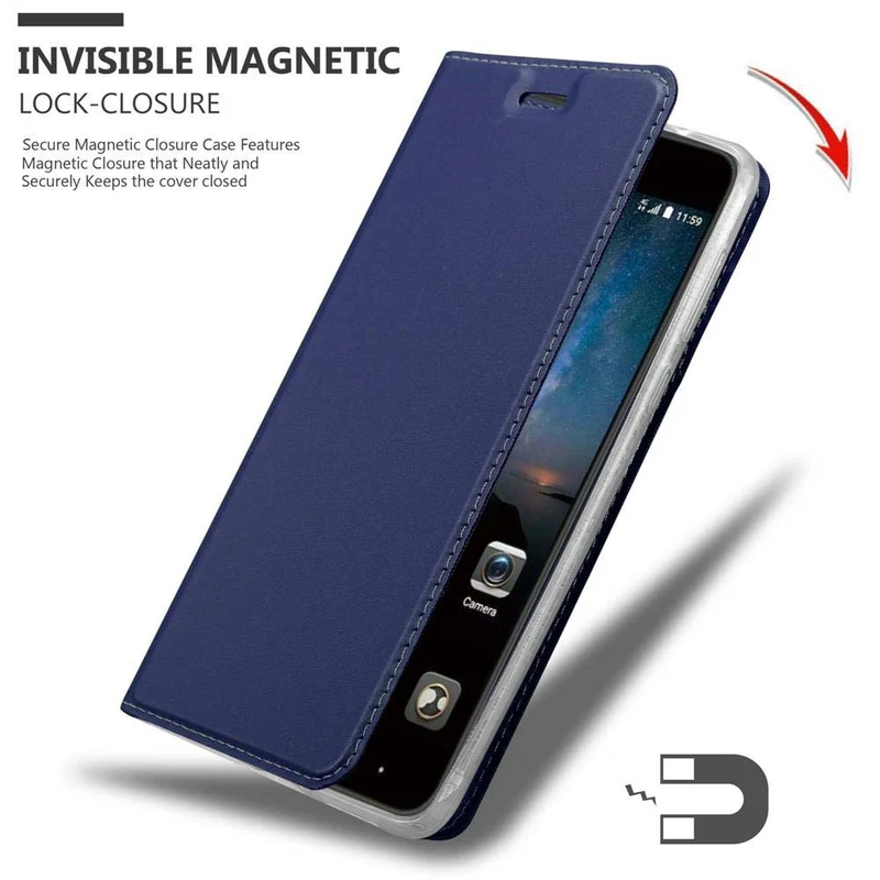 Cadorabo Hülle kompatibel mit ZTE Blade A612 Schutzhülle mit Magnetverschluss, Standfunktion und Kartenfach