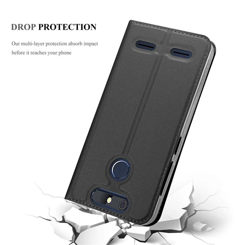 Cadorabo Hülle kompatibel mit ZTE Blade V8 MINI Schutzhülle mit Magnetverschluss, Standfunktion und Kartenfach