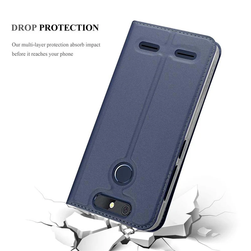 Cadorabo Hülle kompatibel mit ZTE Blade V8 MINI Schutzhülle mit Magnetverschluss, Standfunktion und Kartenfach