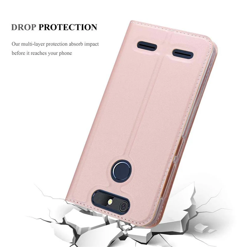 Cadorabo Hülle kompatibel mit ZTE Blade V8 MINI Schutzhülle mit Magnetverschluss, Standfunktion und Kartenfach