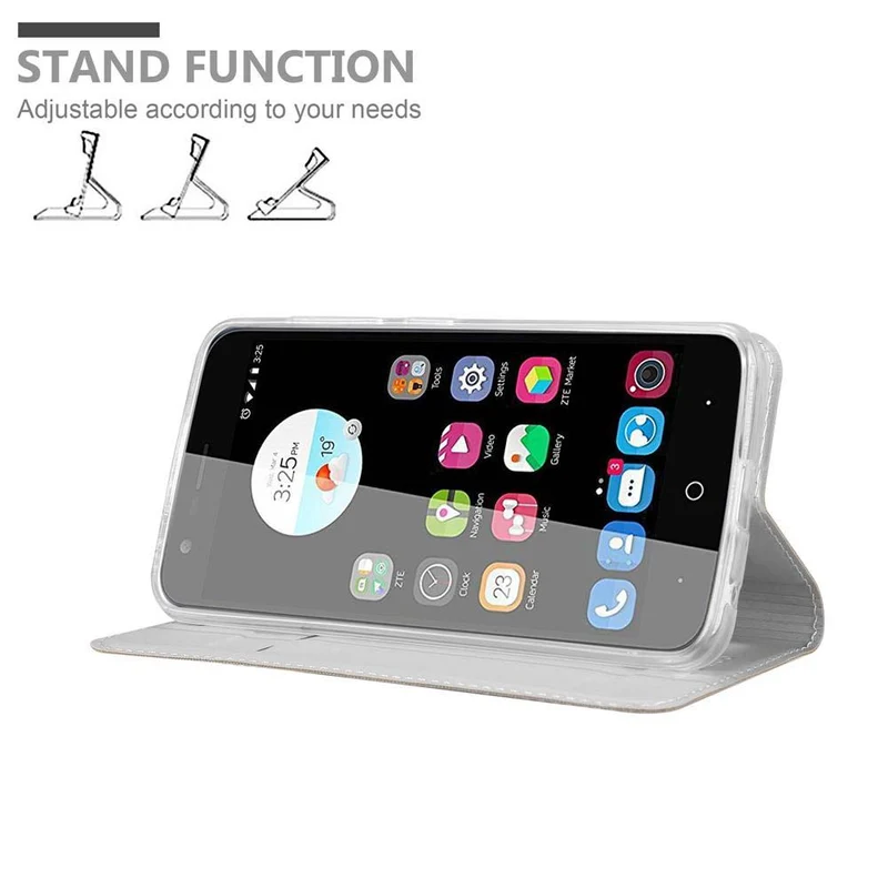 Cadorabo Hülle kompatibel mit ZTE Blade V8 MINI Schutzhülle mit Magnetverschluss, Standfunktion und Kartenfach