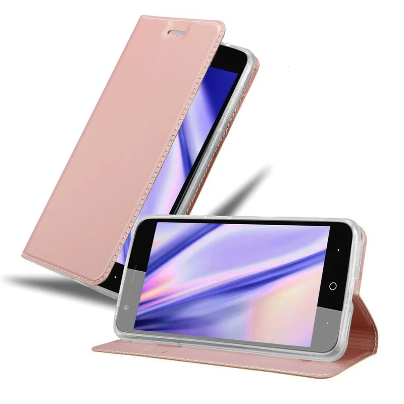 Cadorabo Hülle kompatibel mit ZTE Blade V8 Schutzhülle mit Magnetverschluss, Standfunktion und Kartenfach