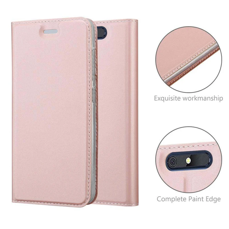 Cadorabo Hülle kompatibel mit ZTE Blade V8 Schutzhülle mit Magnetverschluss, Standfunktion und Kartenfach