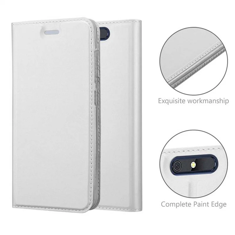 Cadorabo Hülle kompatibel mit ZTE Blade V8 Schutzhülle mit Magnetverschluss, Standfunktion und Kartenfach
