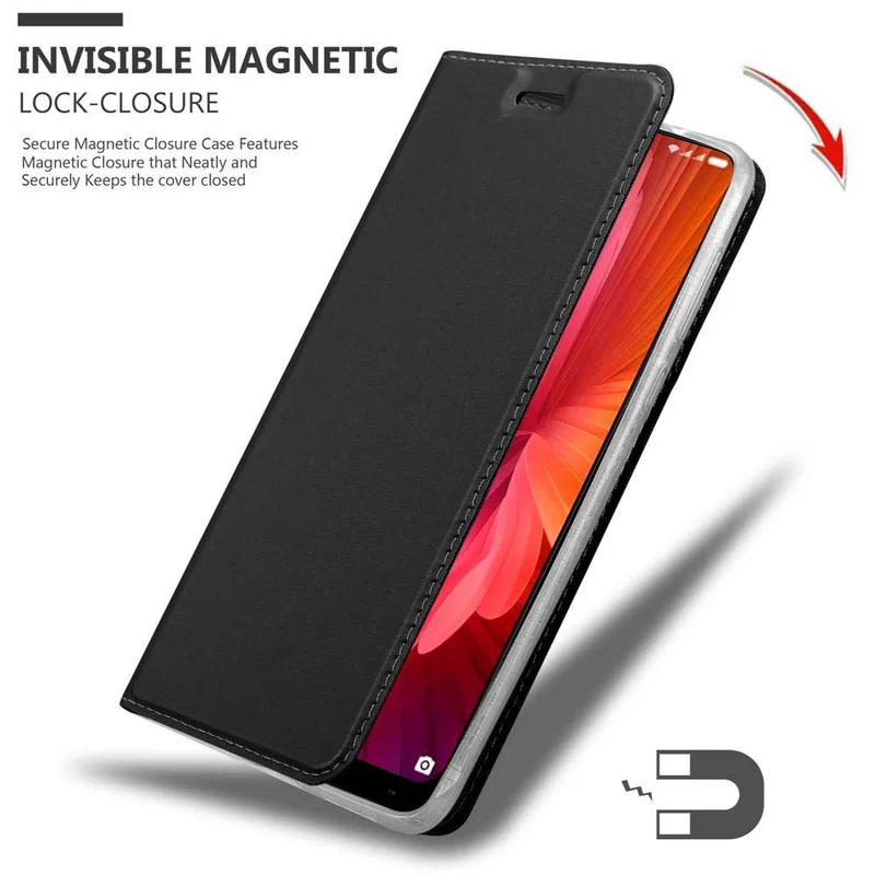 Cadorabo Hülle kompatibel mit Xiaomi Mi MIX 2 Schutzhülle mit Magnetverschluss, Standfunktion und Kartenfach