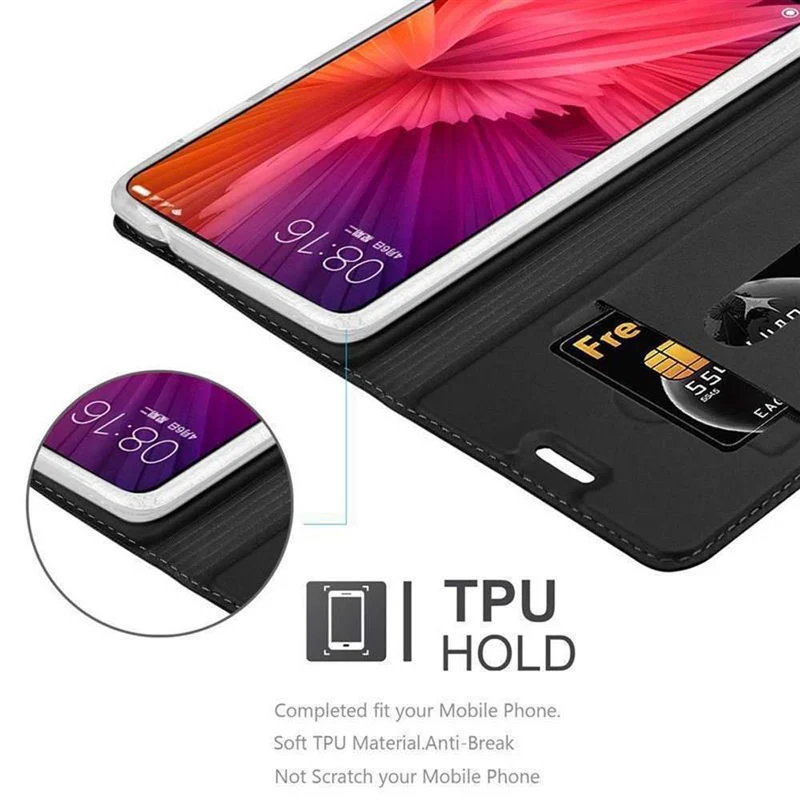 Cadorabo Hülle kompatibel mit Xiaomi Mi MIX 2 Schutzhülle mit Magnetverschluss, Standfunktion und Kartenfach