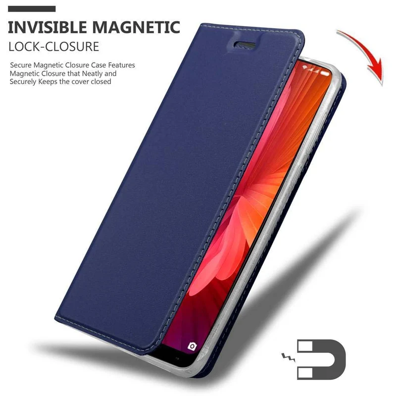 Cadorabo Hülle kompatibel mit Xiaomi Mi MIX 2 Schutzhülle mit Magnetverschluss, Standfunktion und Kartenfach