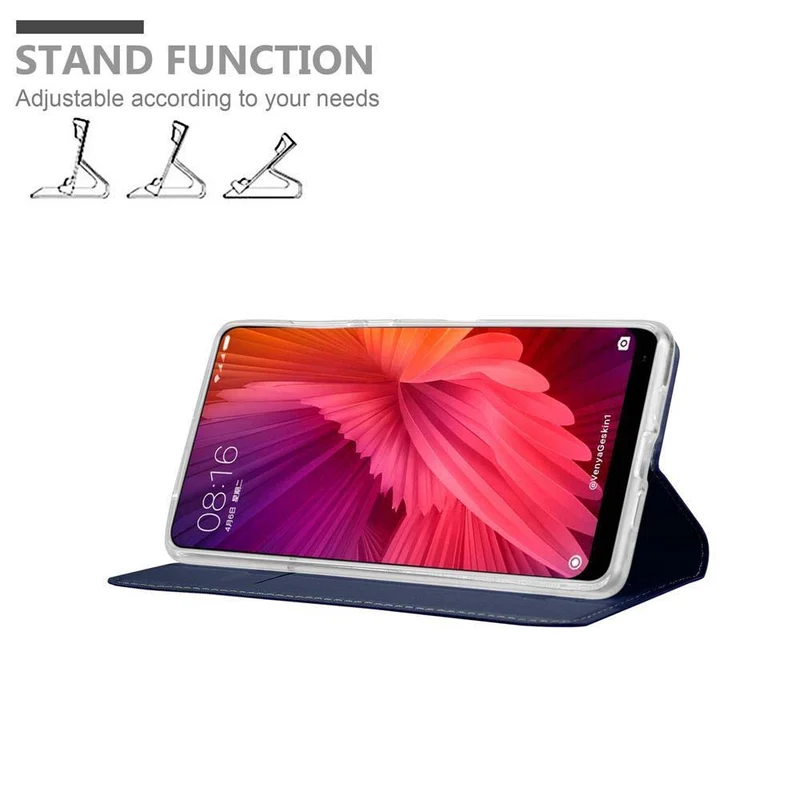 Cadorabo Hülle kompatibel mit Xiaomi Mi MIX 2 Schutzhülle mit Magnetverschluss, Standfunktion und Kartenfach