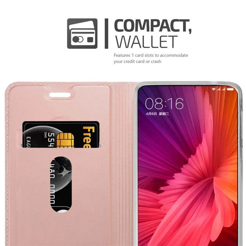 Cadorabo Hülle kompatibel mit Xiaomi Mi MIX 2 Schutzhülle mit Magnetverschluss, Standfunktion und Kartenfach