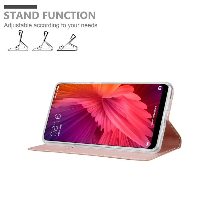 Cadorabo Hülle kompatibel mit Xiaomi Mi MIX 2 Schutzhülle mit Magnetverschluss, Standfunktion und Kartenfach