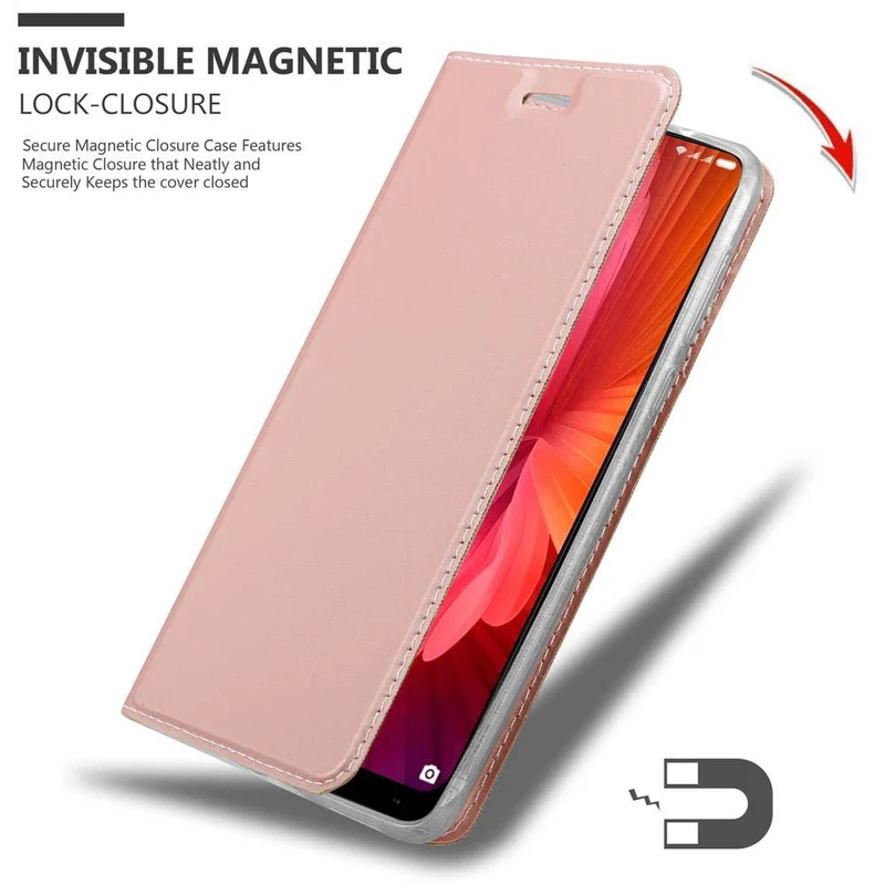Cadorabo Hülle kompatibel mit Xiaomi Mi MIX 2 Schutzhülle mit Magnetverschluss, Standfunktion und Kartenfach