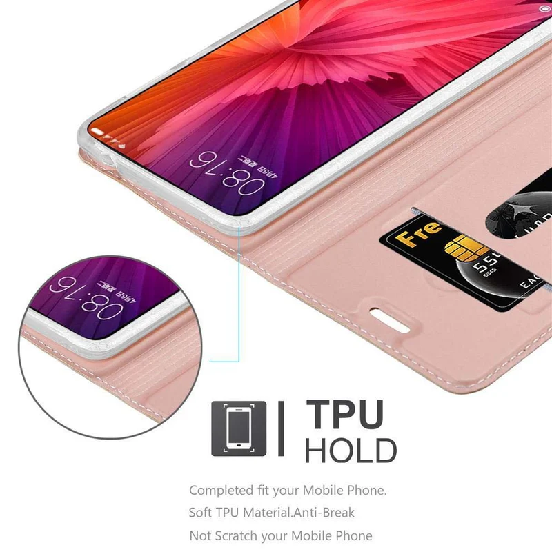 Cadorabo Hülle kompatibel mit Xiaomi Mi MIX 2 Schutzhülle mit Magnetverschluss, Standfunktion und Kartenfach